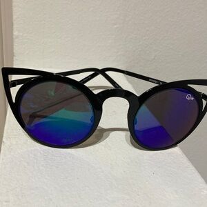 Quay Australia Black and Blue Sunglasses